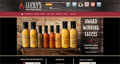 Desktop Screenshot of luckyssauces.com